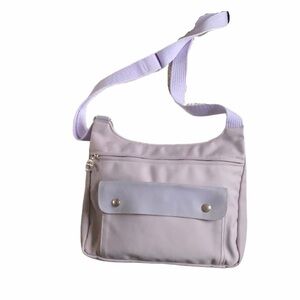 Longchamp Le Pliage Messenger Bag in Light Purple | Vintage Y2K Crossbody